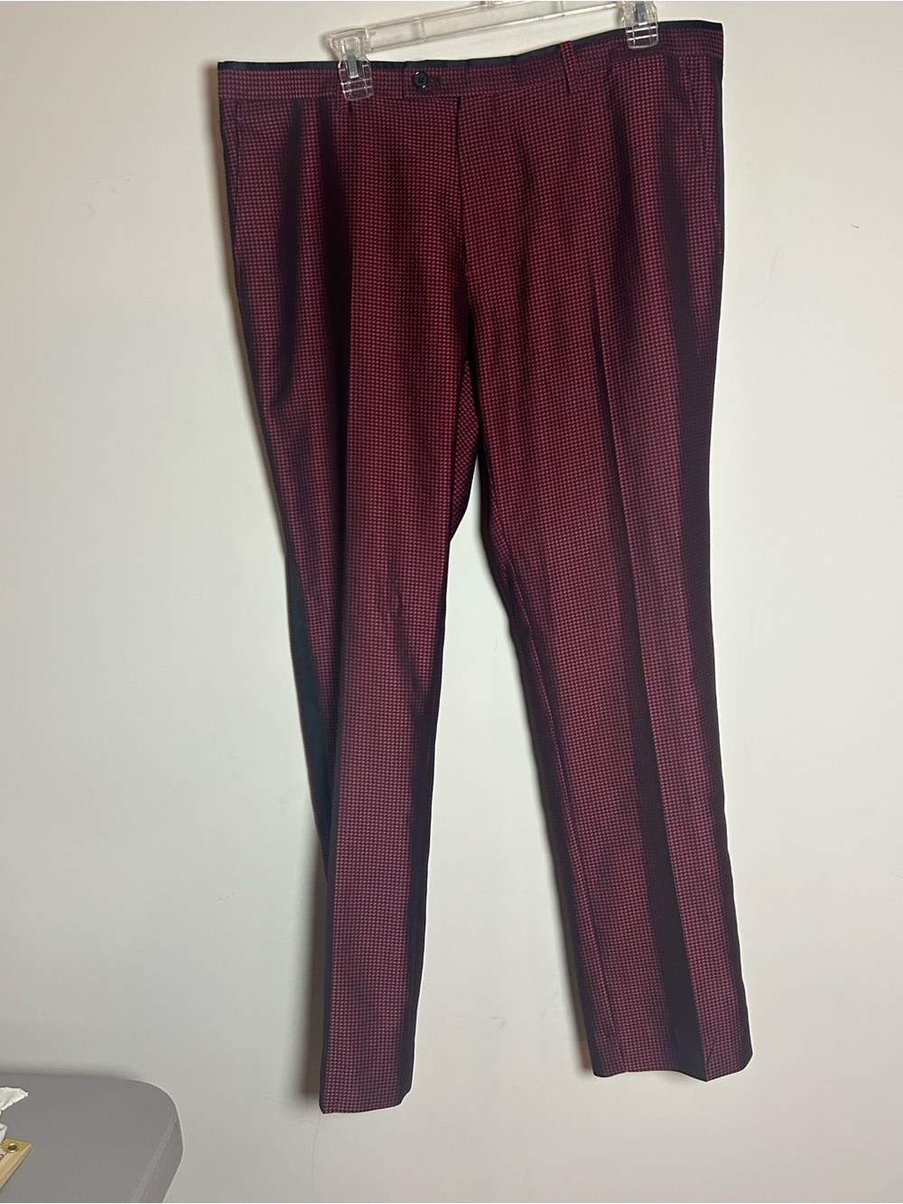 Paisley & Gray Men's Ted & Black Micro-Check Dress Pants
